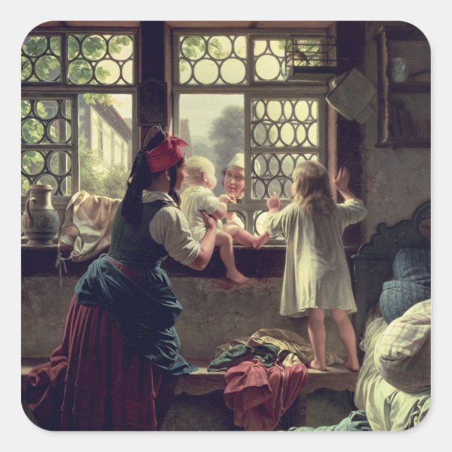 Good Morning, Dear Father Square Sticker (Front)