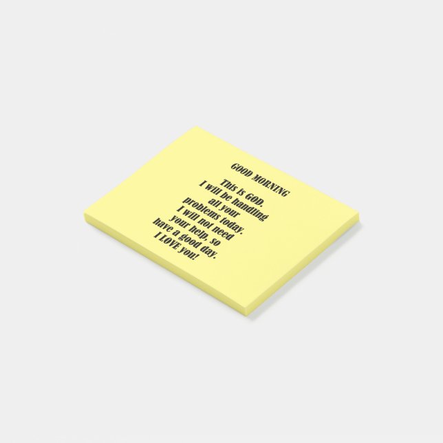 Good Morning From God (personalize) Post-it Notes (Angled)
