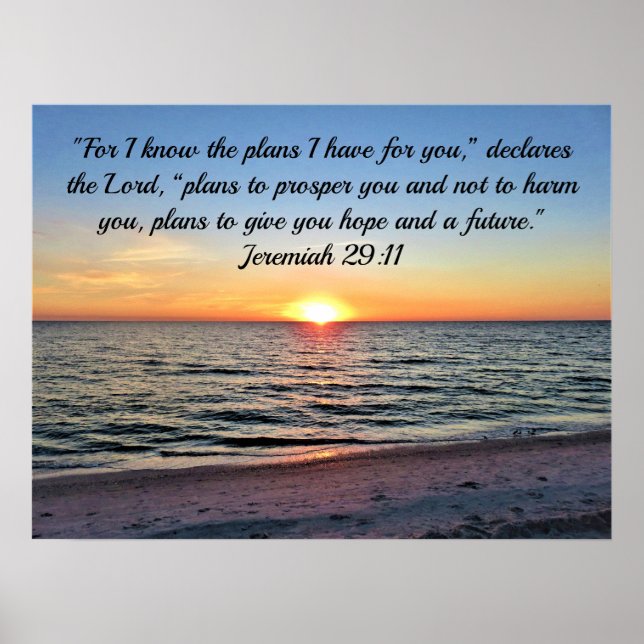GOOD MORNING GOD JEREMIAH 29:11 SUNRISE POSTER (Front)