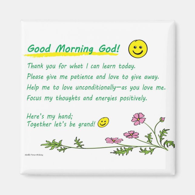 "Good Morning God!" Magnet (Front)
