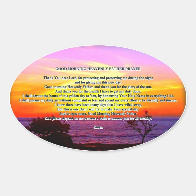 Good Morning God prayer Sticker (Front)