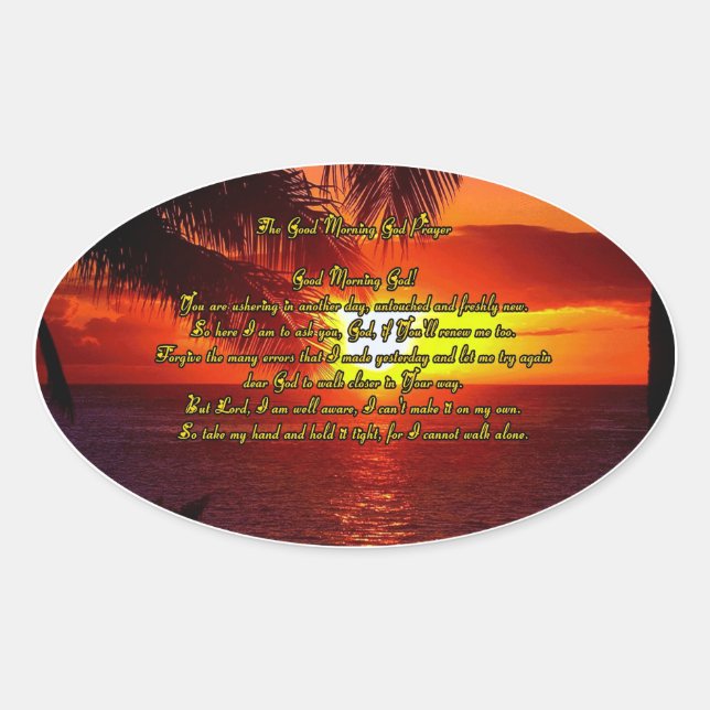 Good Morning God prayer Sticker (Front)