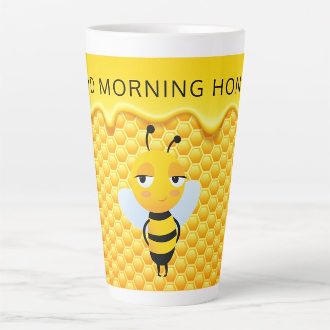 Good Morning Honey! Personalize Latte Mug (Front)