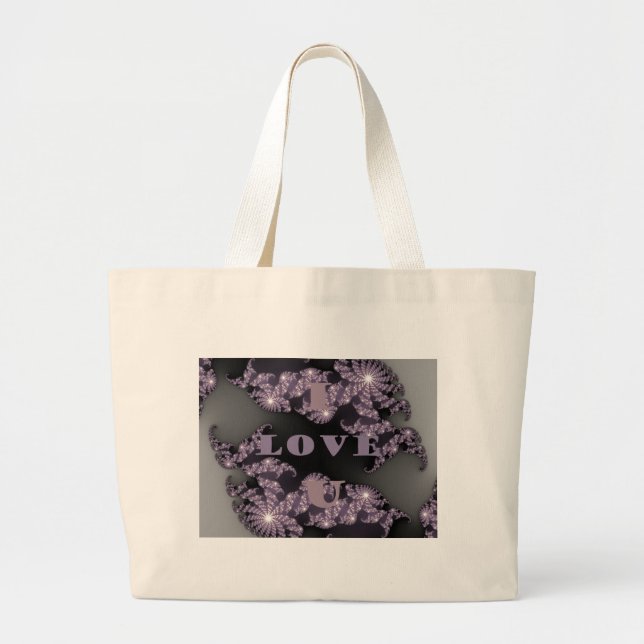 Good Morning I Love You Large Tote Bag (Front)