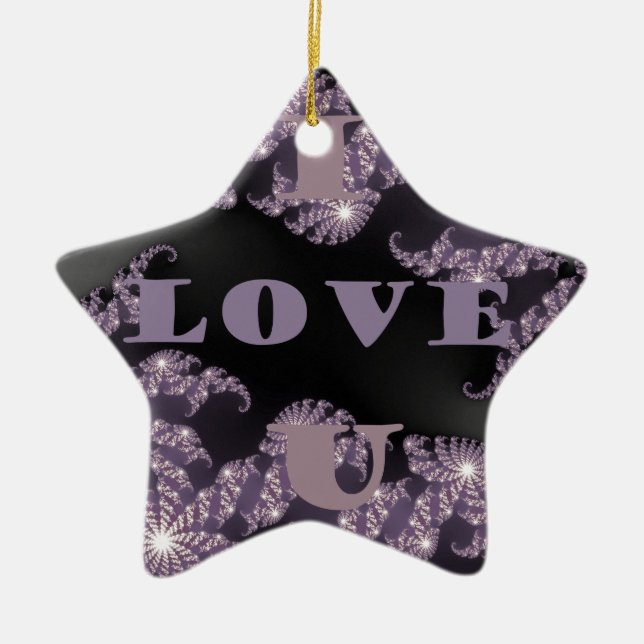 Good Morning I Love You.png Ceramic Ornament (Front)