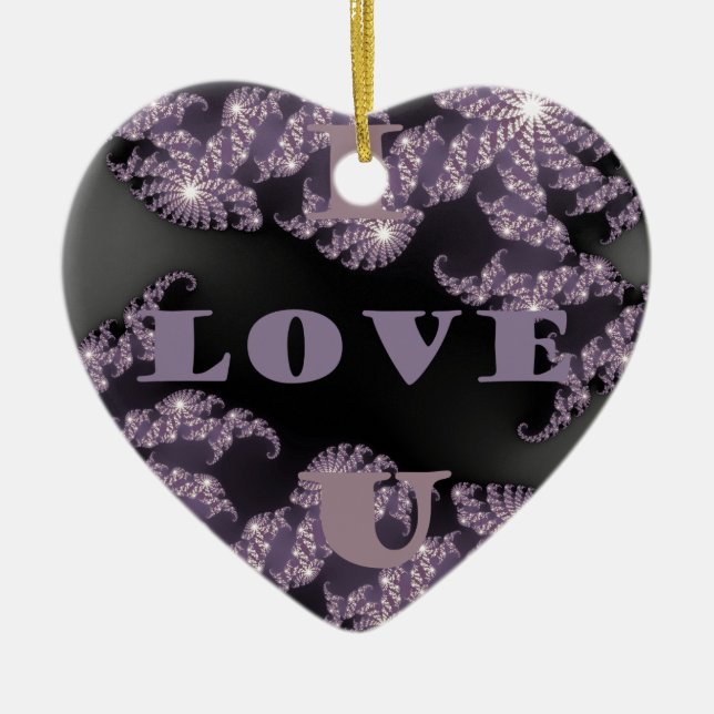 Good Morning I Love You.png Ceramic Ornament (Front)