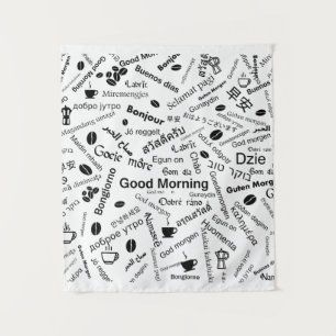 Good Morning in all languages of the Word Tapestry