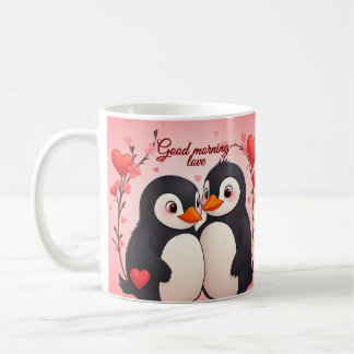 Good Morning Love - Penguins Valentine's Day Mug