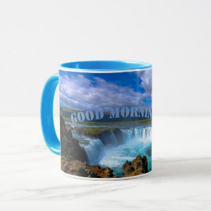 Good morning natural design coffee mugs