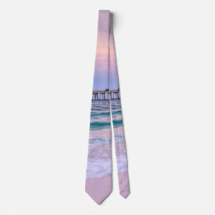 Good Morning Navarre Beach Pier Neck Tie
