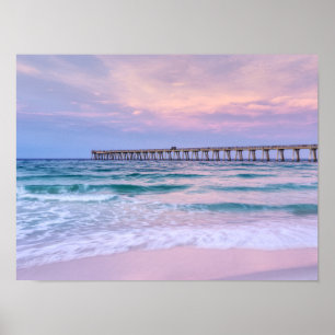 Good Morning Navarre Beach Pier Poster