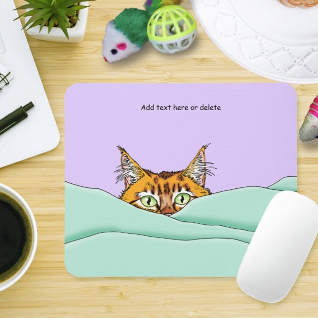 Good Morning Orange Cat Funny Mouse Pad (Creator Uploaded)