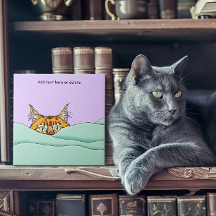 Good Morning Orange Cat Funny Tile
