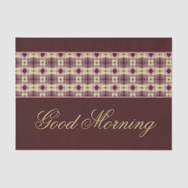 Good Morning Paper Place Mat 25 Piece Set (Front)