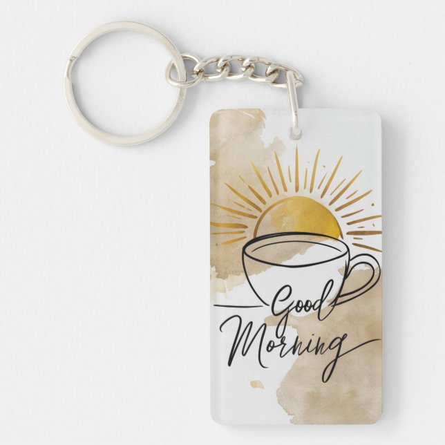 Good Morning Postcard Keychain (Front)