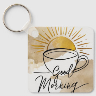 Good Morning Postcard Keychain