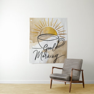 Good Morning Postcard Tapestry
