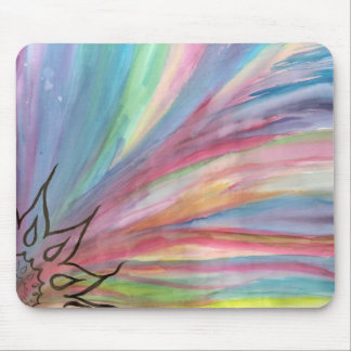 good morning rainbow mouse pad