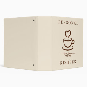 Good Morning Recipe Binder – Minimalist Beige