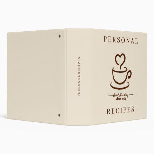 Good Morning Recipe Binder – Minimalist Beige