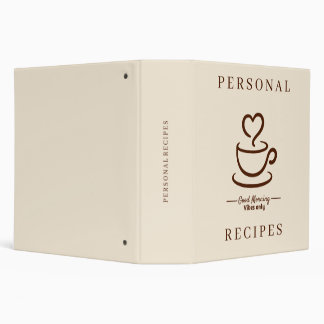 Good Morning Recipe Binder – Minimalist Beige