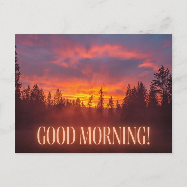 Good Morning Rust Postcard (Front)