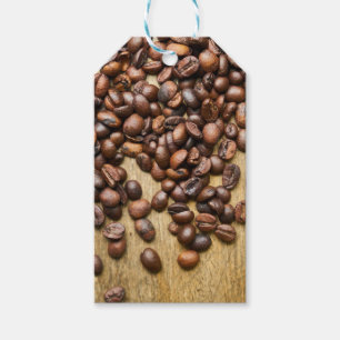 Good Morning Rustic Coffee Bean Abstract Gift Tags