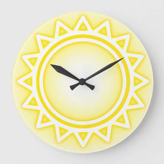 Good Morning Sun Neon Clock (Front)