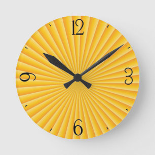 Good Morning Sunset Round Clock