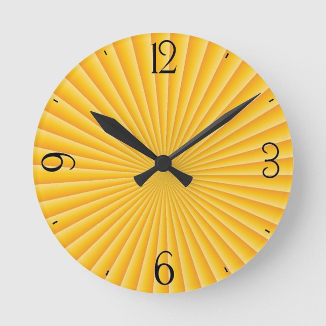 Good Morning Sunset Round Clock (Front)