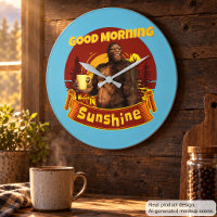 Good Morning Sunshine Bigfoot Coffee Humour Art