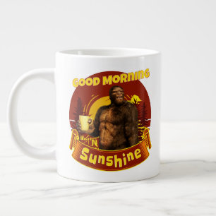 Good Morning Sunshine Bigfoot Coffee Humour Art Large Coffee Mug