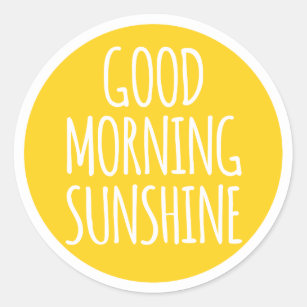 Good morning sunshine classic round sticker