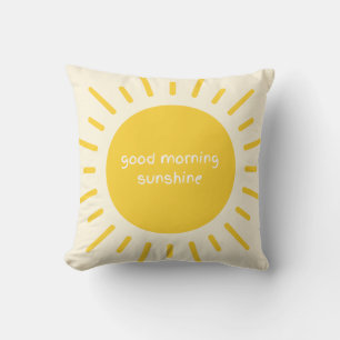 good morning sunshine cotton nursery pillow