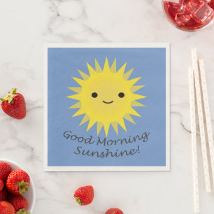 Good Morning Sunshine Cute Kawaii Sun Napkins