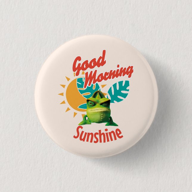Good Morning Sunshine Funny Chameleon 1 Inch Round Button (Front)