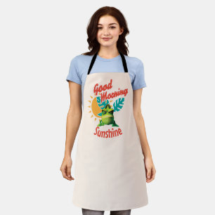 Good Morning Sunshine Funny Chameleon Apron