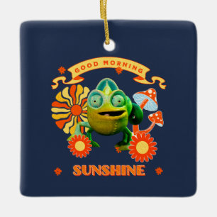 Good Morning Sunshine Funny Chameleon Ceramic Ornament