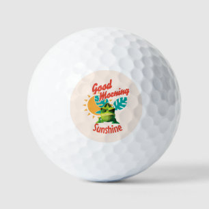 Good Morning Sunshine Funny Chameleon Golf Balls
