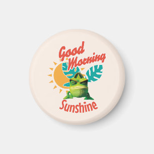 Good Morning Sunshine Funny Chameleon Magnet