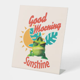 Good Morning Sunshine Funny Chameleon Pedestal Sign
