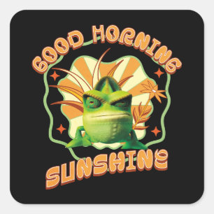 Good Morning Sunshine Funny Grumpy Chameleon Square Sticker
