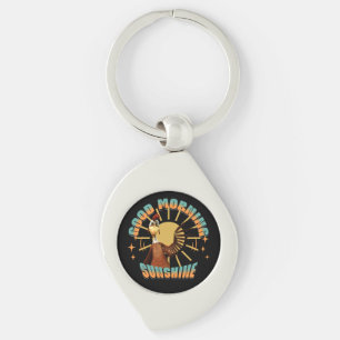 Good Morning Sunshine Funny Rooster Keychain