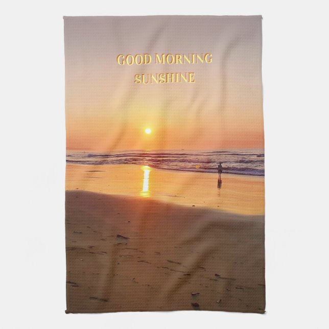 Good Morning Sunshine Kitchen Towel (Vertical)