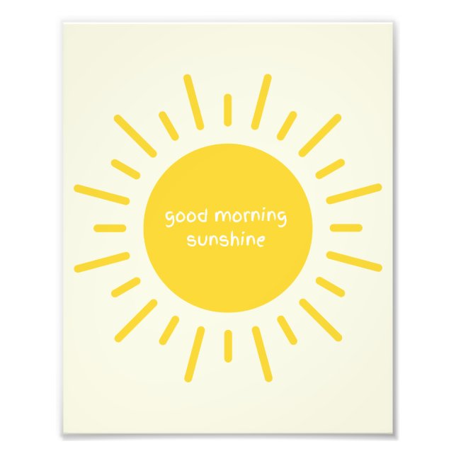 good morning sunshine nursery poster (Devant)