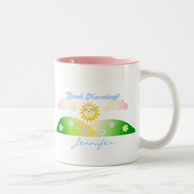 Good morning sunshine personalized breakfast mug (Right)