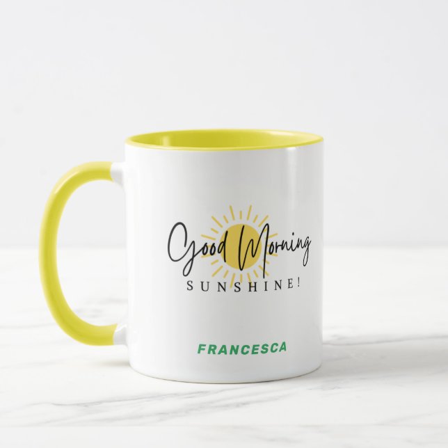 Good Morning Sunshine Personalized Mug (Left)