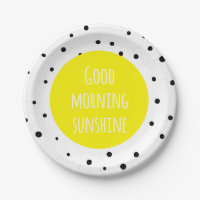 Good Morning Sunshine | Polka Dots Paper Plates