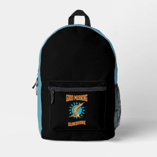 Good Morning Sunshine Pterodactyl Dino Printed Backpack