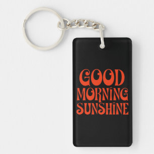 Good Morning Sunshine Retro Decor Print Keychain